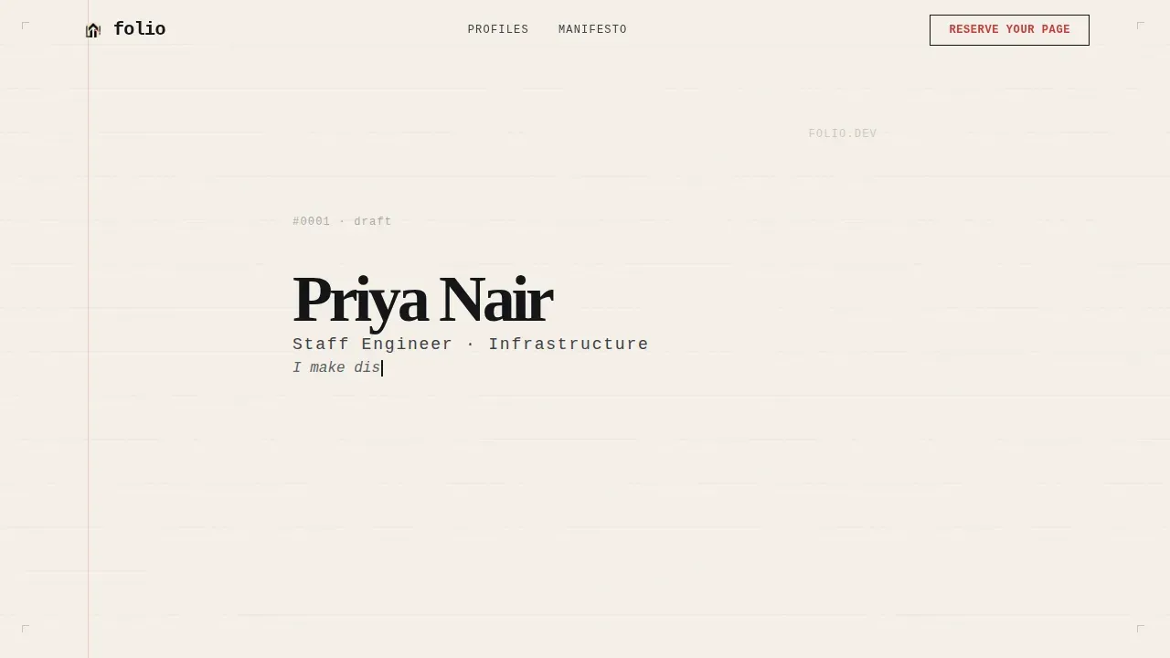 Professional Bio Landing Page Template