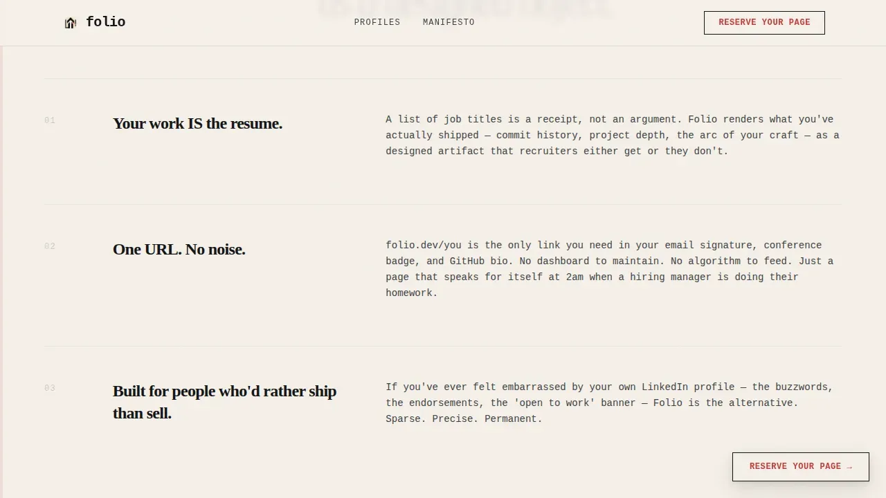 Professional Bio Landing Page Template
