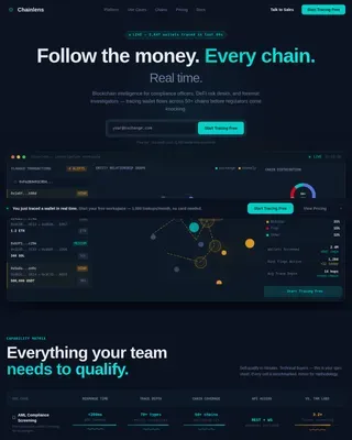 On-Chain Wallet Tracing Analytics Landing Page Template