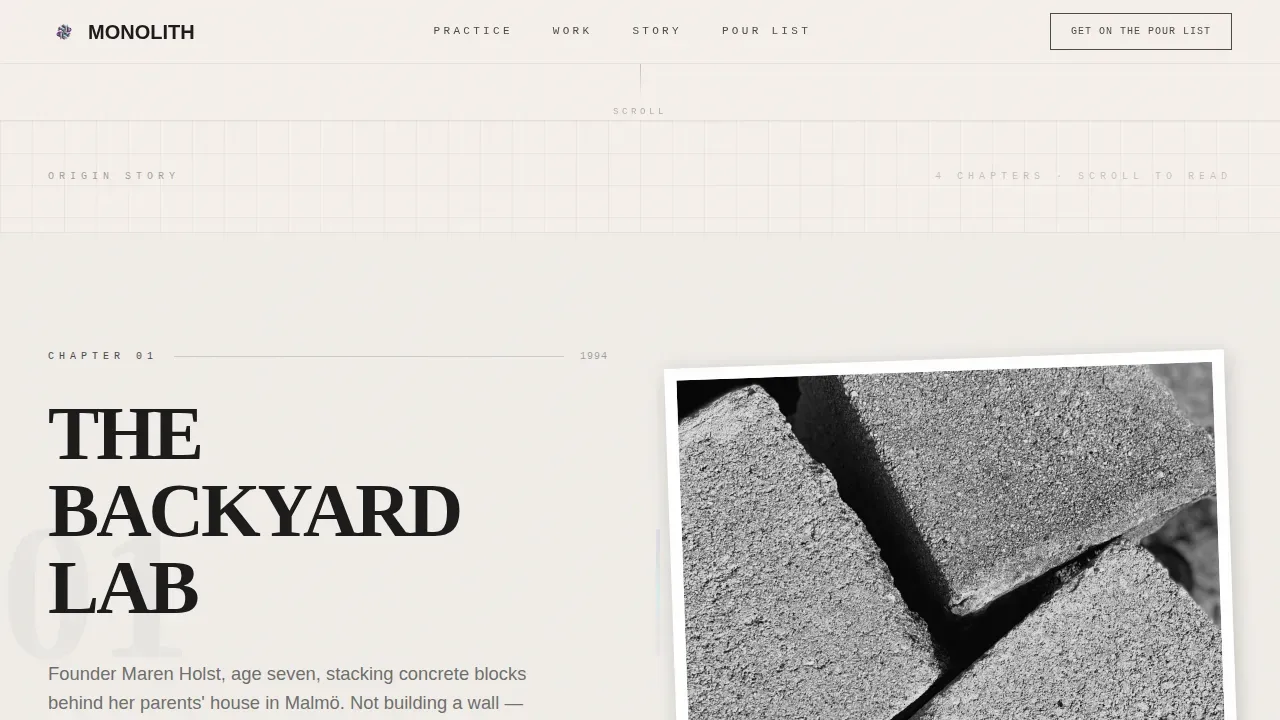 Brutalist Architecture Pre-Launch Website Template