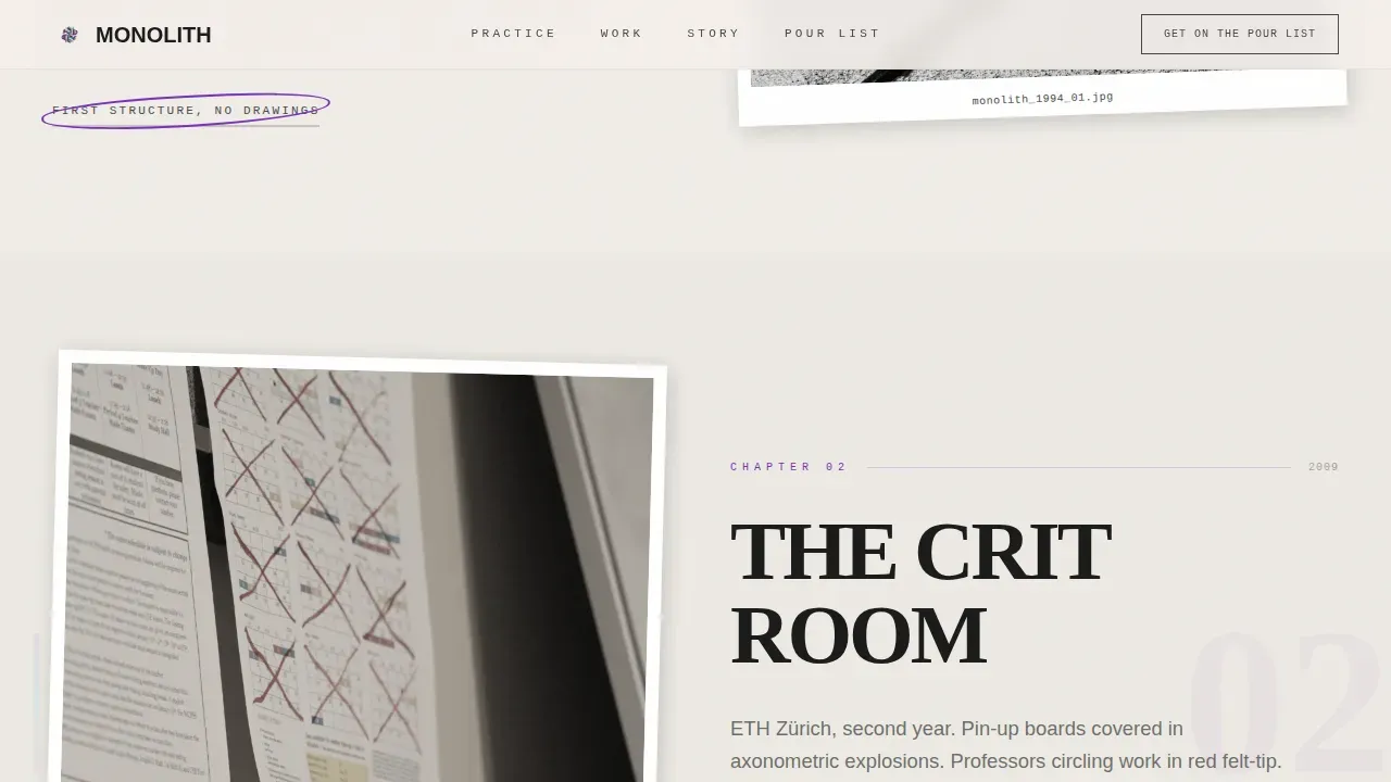 Brutalist Architecture Pre-Launch Website Template