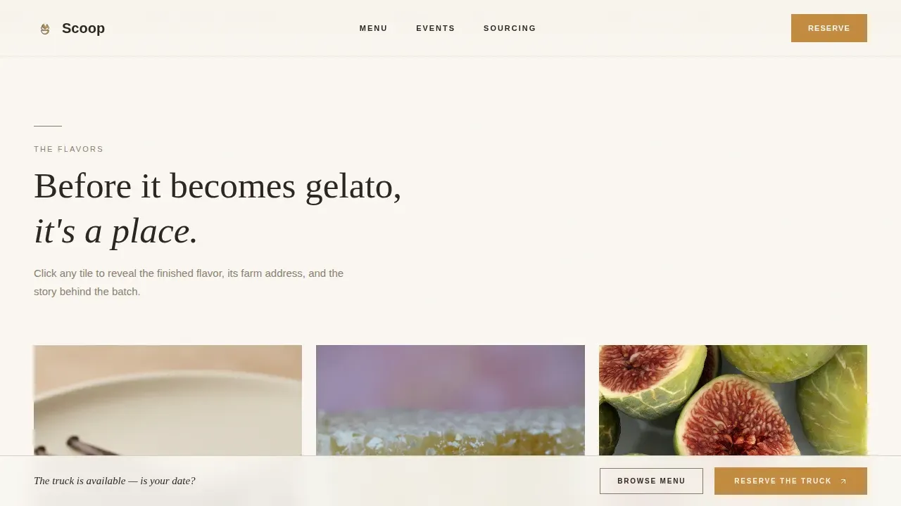 Food Truck & Mobile Kitchen Booking Website Template