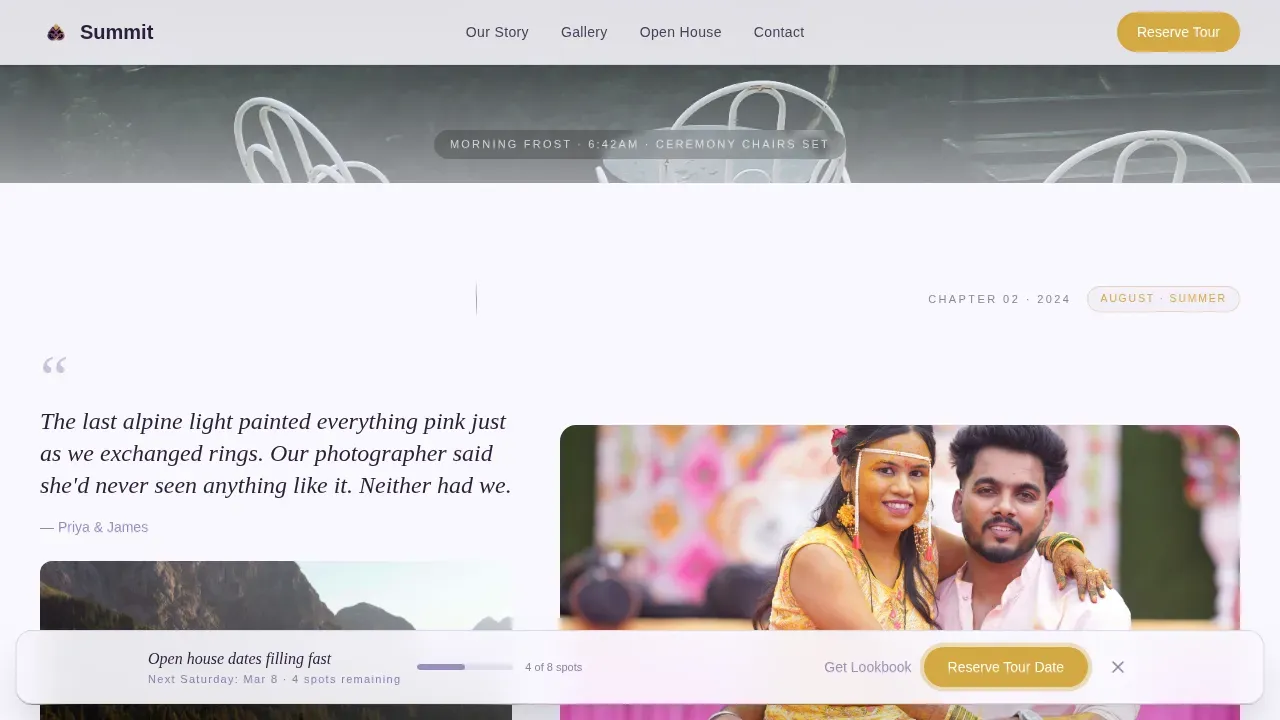 Wedding Venue Booking Website Template