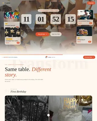 Party Supplies & Decorations Store Blog Website Template