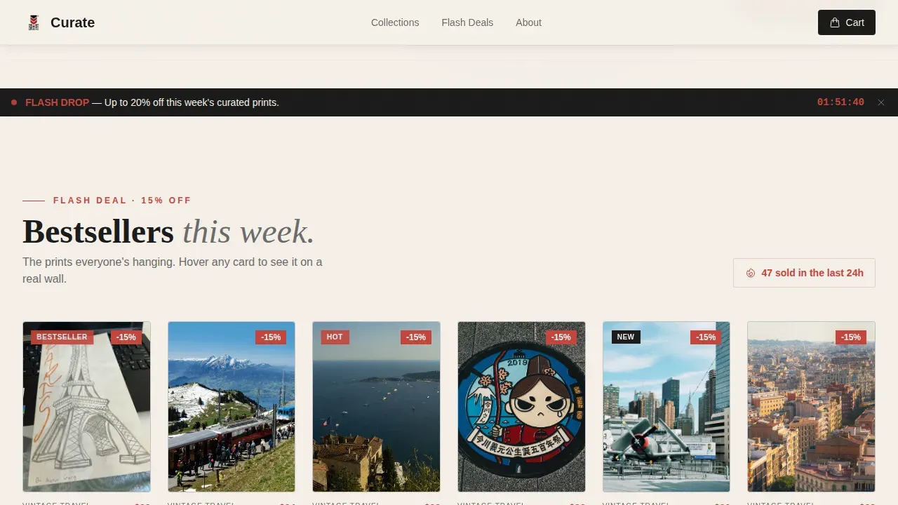 Wall Art & Prints Store Professional Website Template