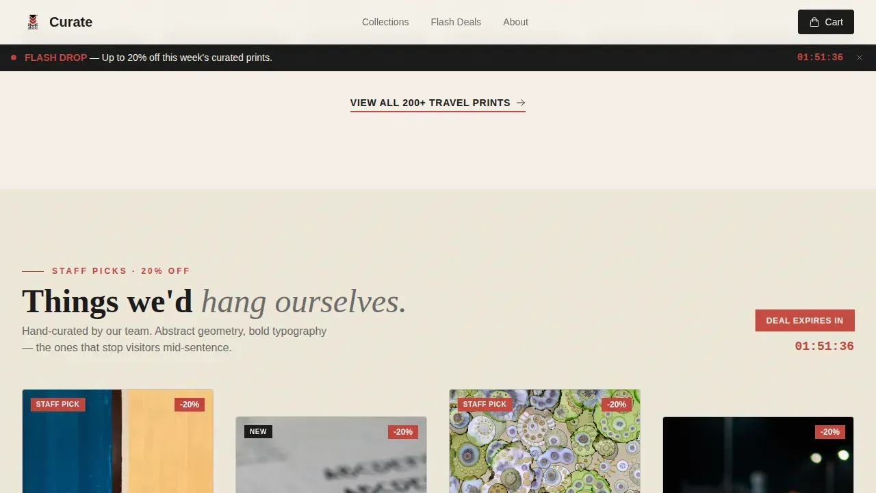 Wall Art & Prints Store Professional Website Template