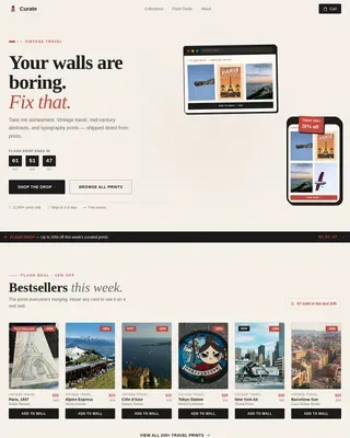 Wall Art & Prints Store Professional Website Template