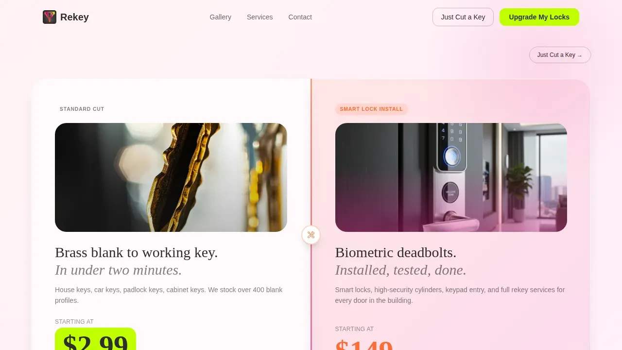 Local Brick & Mortar Business Pricing Website Template
