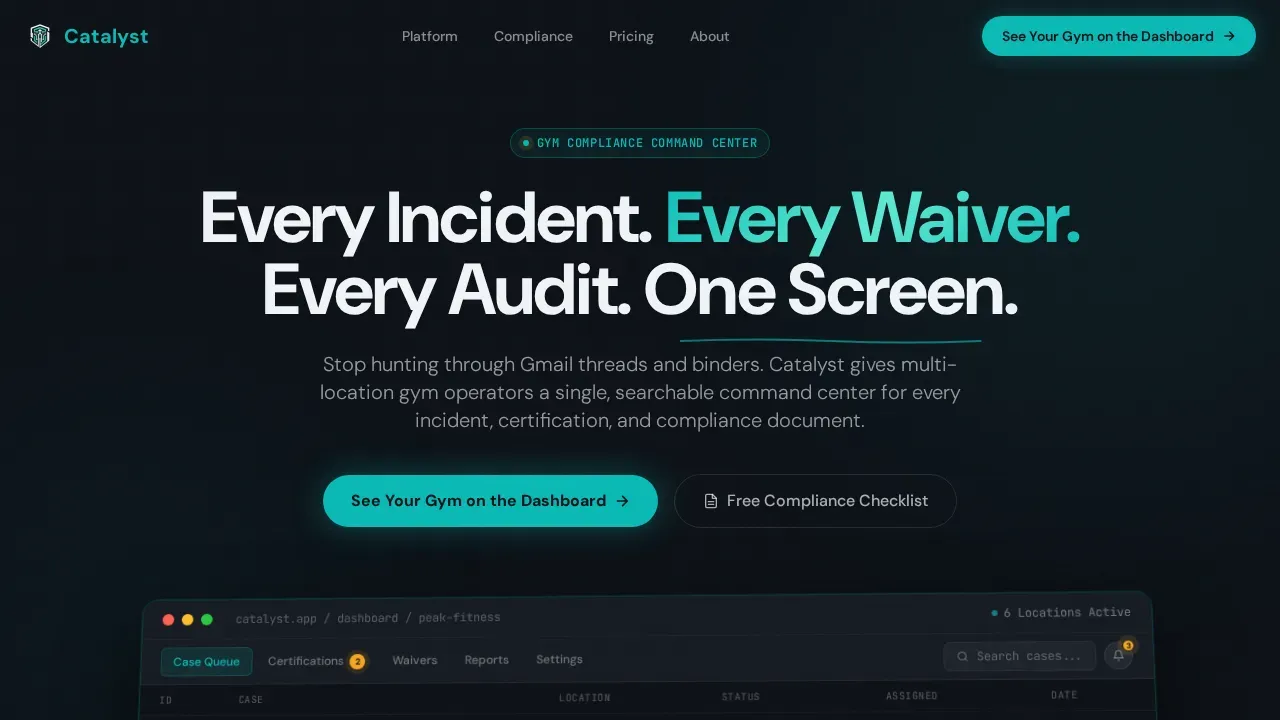 Fitness & Gym Software Privacy Policy Website Template
