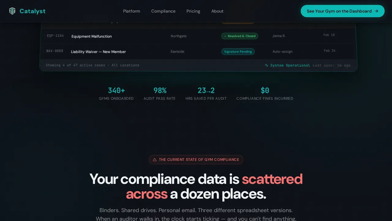 Fitness & Gym Software Privacy Policy Website Template