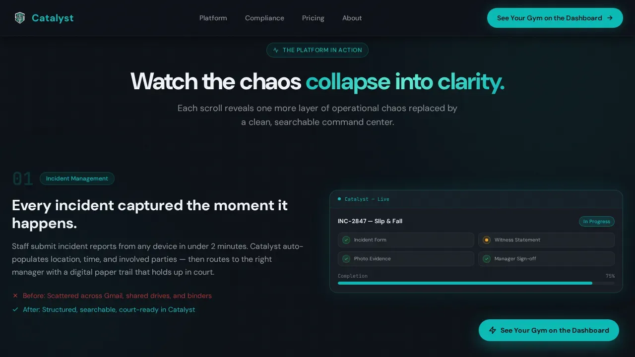 Fitness & Gym Software Privacy Policy Website Template