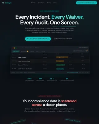 Fitness & Gym Software Privacy Policy Website Template
