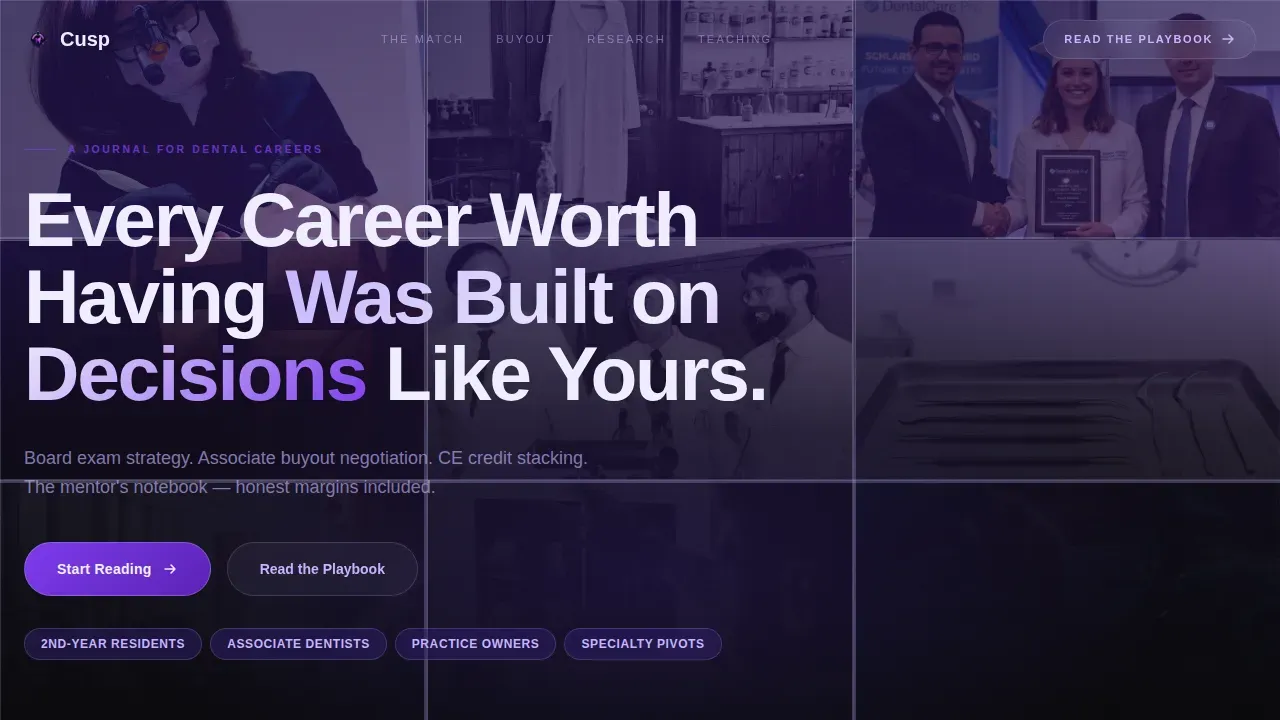 Dentist Profile Careers Website Template
