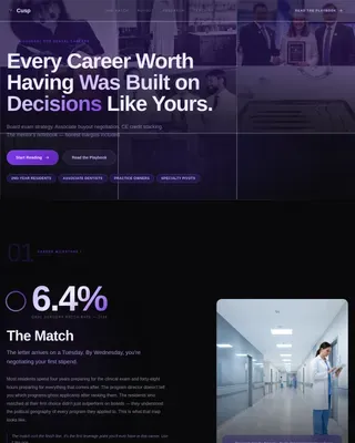 Dentist Profile Careers Website Template