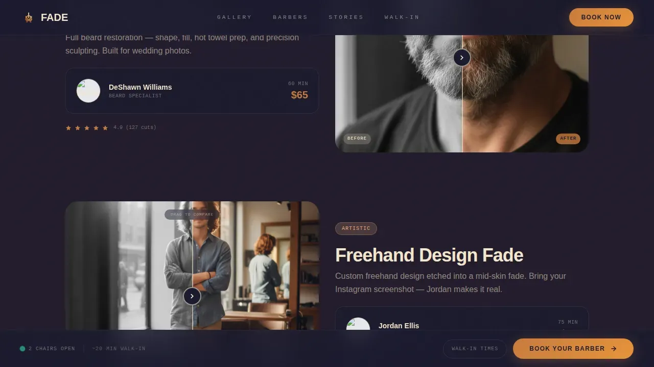Black-Owned Business Booking Website Template