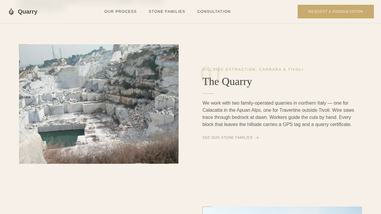 Marble Products & Blog Website Template