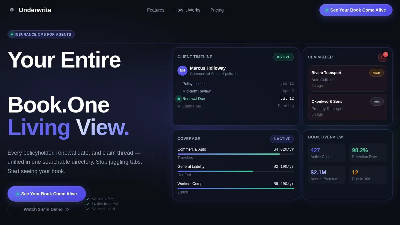 Insurance Software & SaaS Booking Website Template