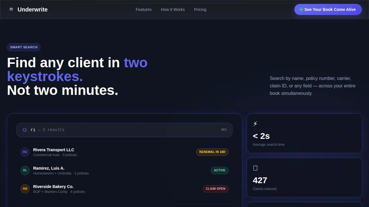 Insurance Software & SaaS Booking Website Template