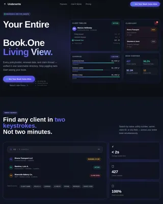 Insurance Software & SaaS Booking Website Template