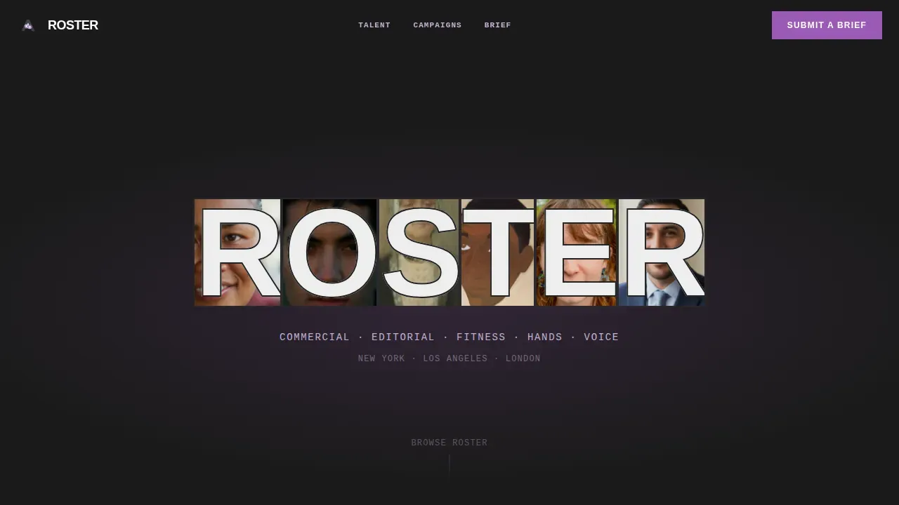 Modeling Agency Booking Website Template