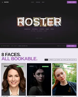 Modeling Agency Booking Website Template