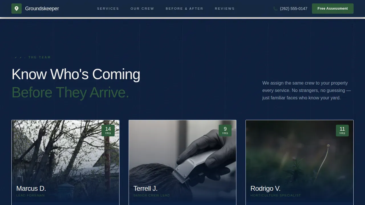 Specialist Landscaper Marketing Professional Website Template