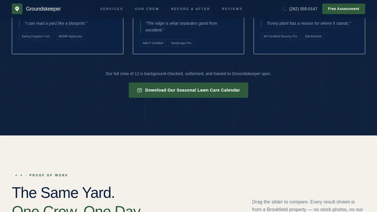 Specialist Landscaper Marketing Professional Website Template