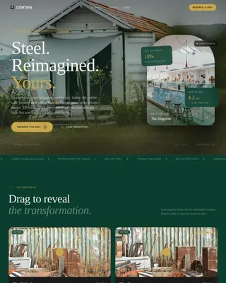 Luxury Container Home Investment Landing Page Template