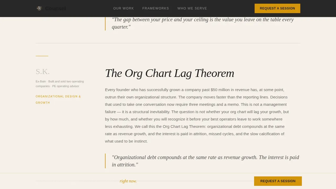 Consulting & Advisory Blog Website Template