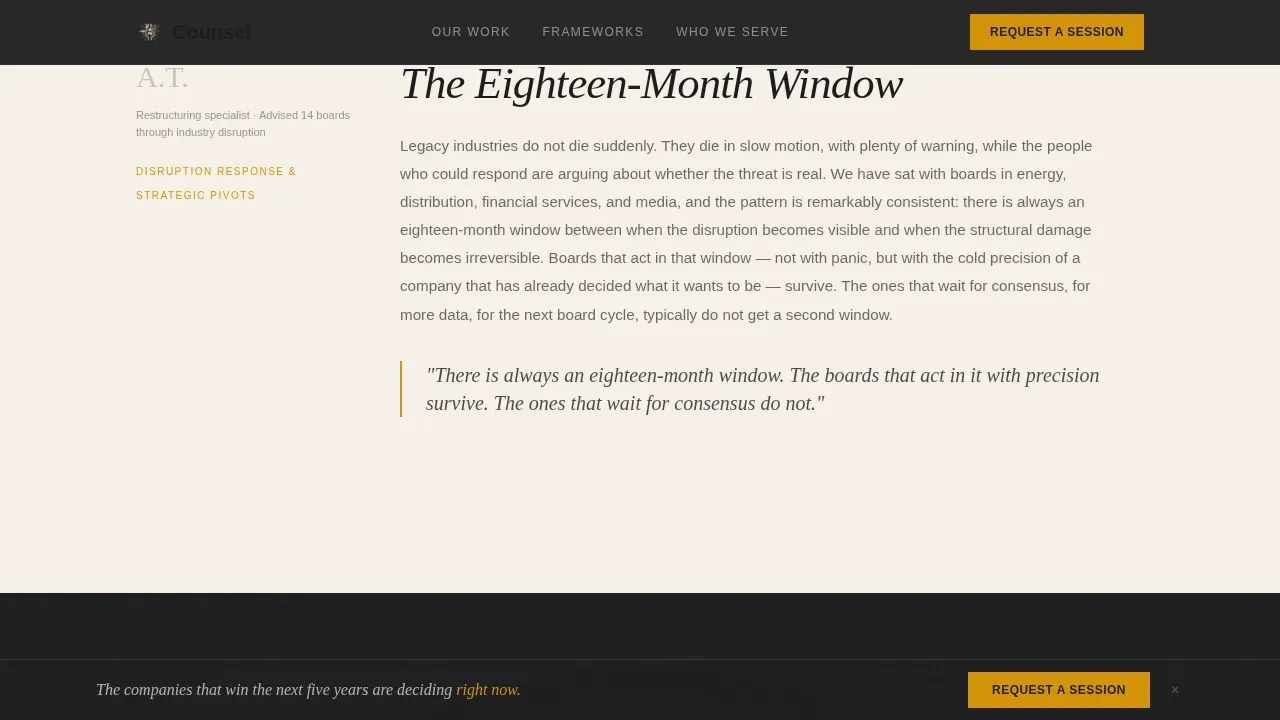 Consulting & Advisory Blog Website Template