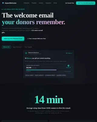 Nonprofit Donor Dashboard Landing Page Template