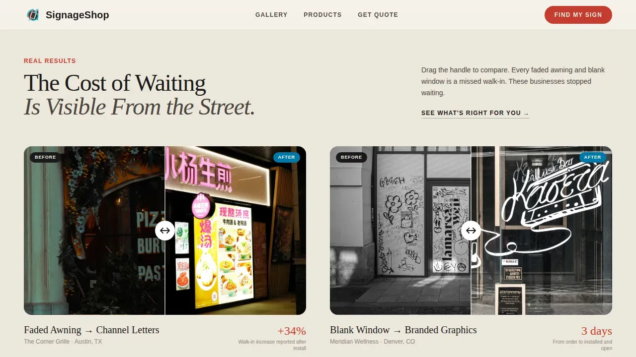 Local Brick & Mortar Business Professional Website Template