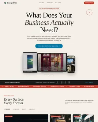 Local Brick & Mortar Business Professional Website Template