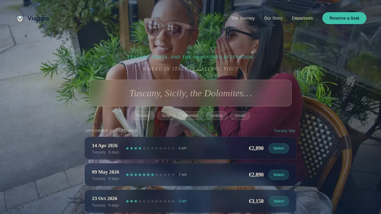 Italy Travel Booking Website Template