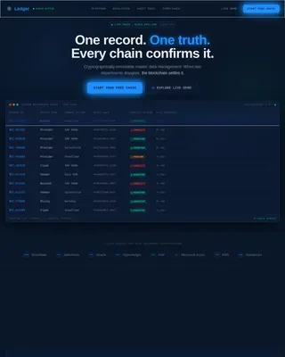 Blockchain-Based Enterprise Software Privacy Policy Website Template
