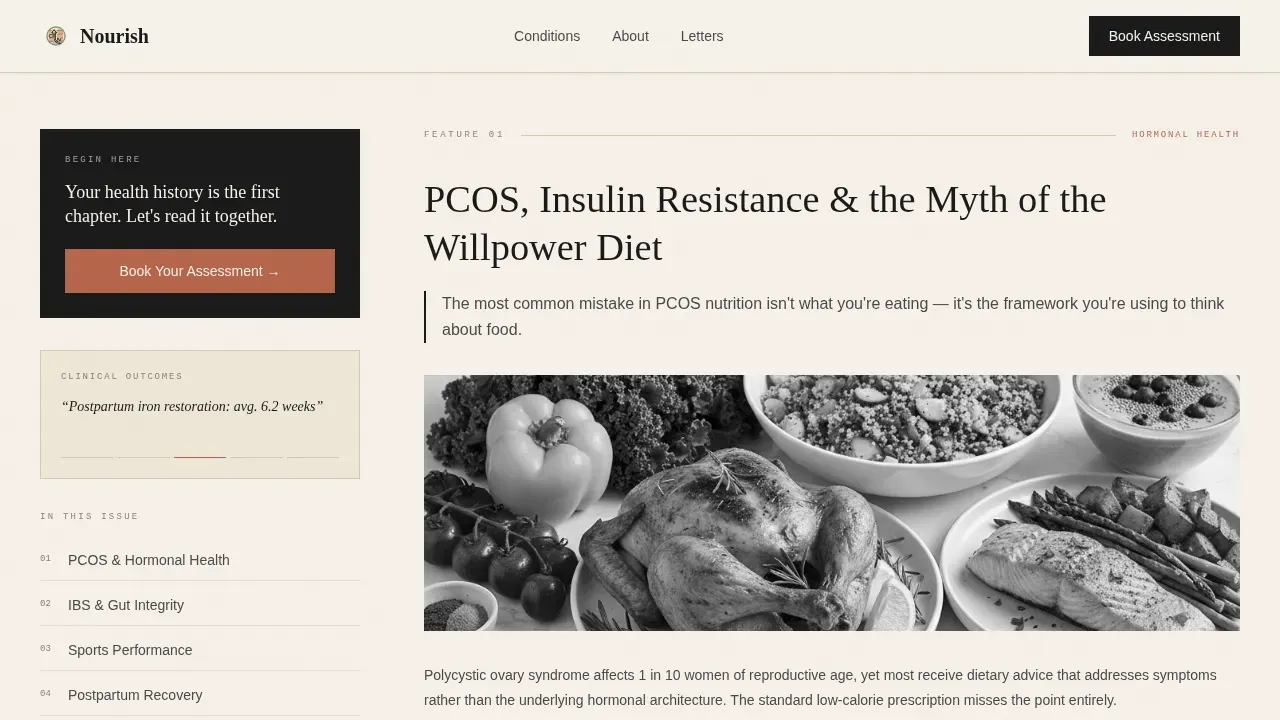 Dietitian Booking Website Template