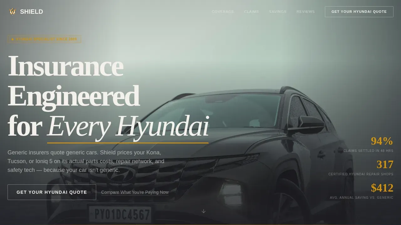 Hyundai Coverage | Free Website Template | Rocket