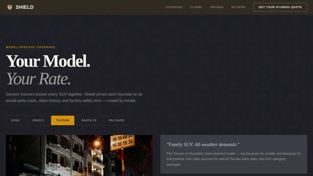 Hyundai Coverage | Free Website Template | Rocket