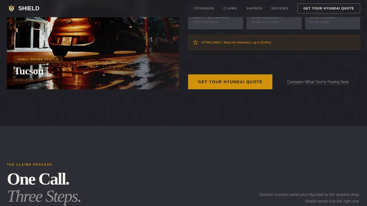 Hyundai Coverage | Free Website Template | Rocket