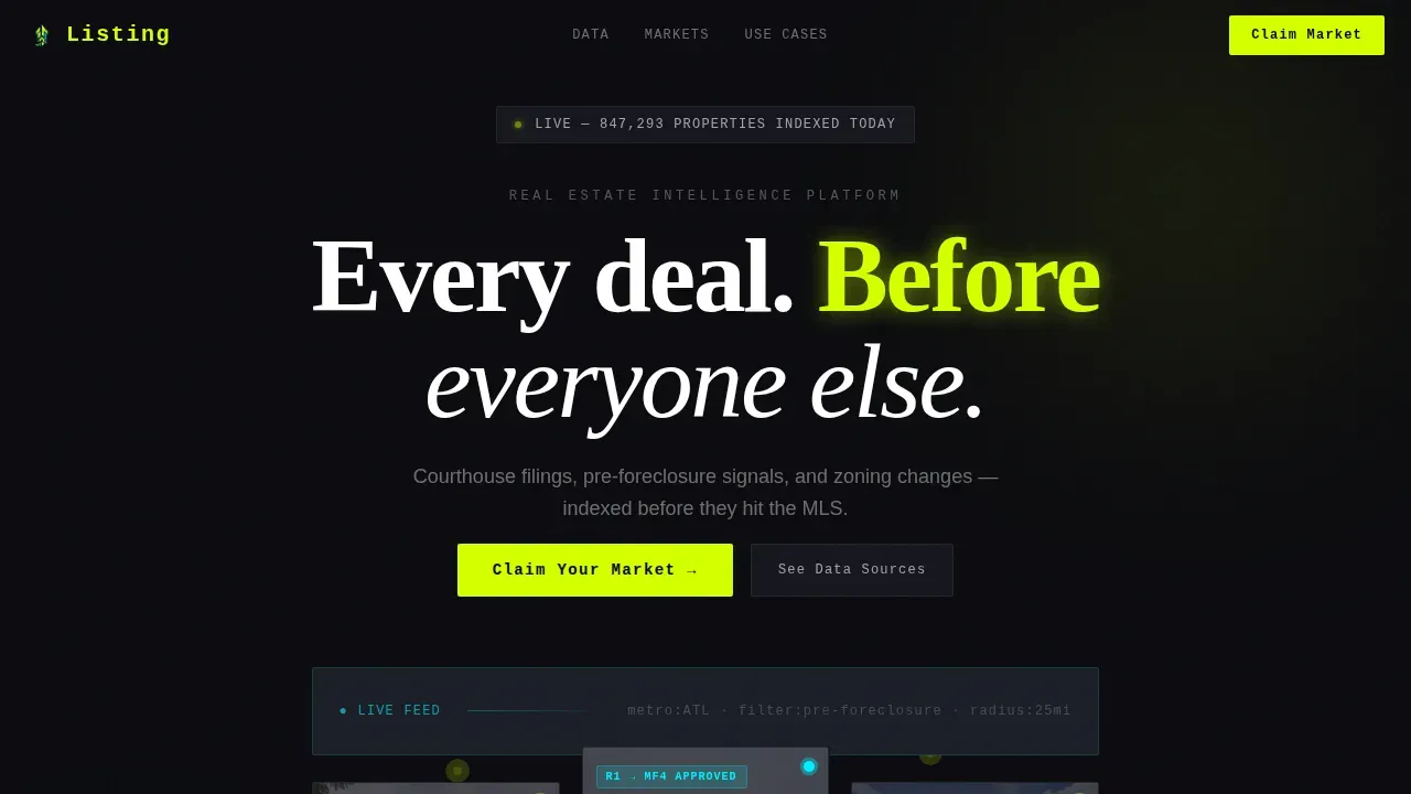 Exclusive Property Discovery Landing Page Template