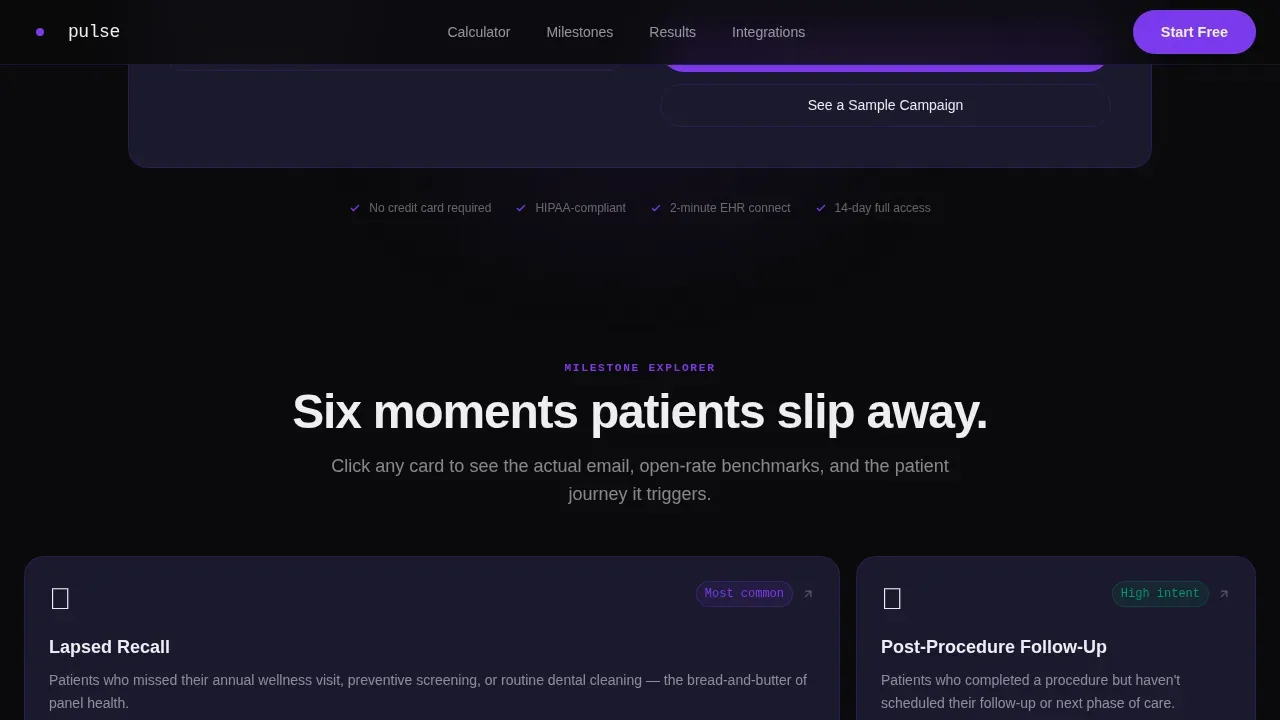Smart Patient Reactivation Email Landing Page Template