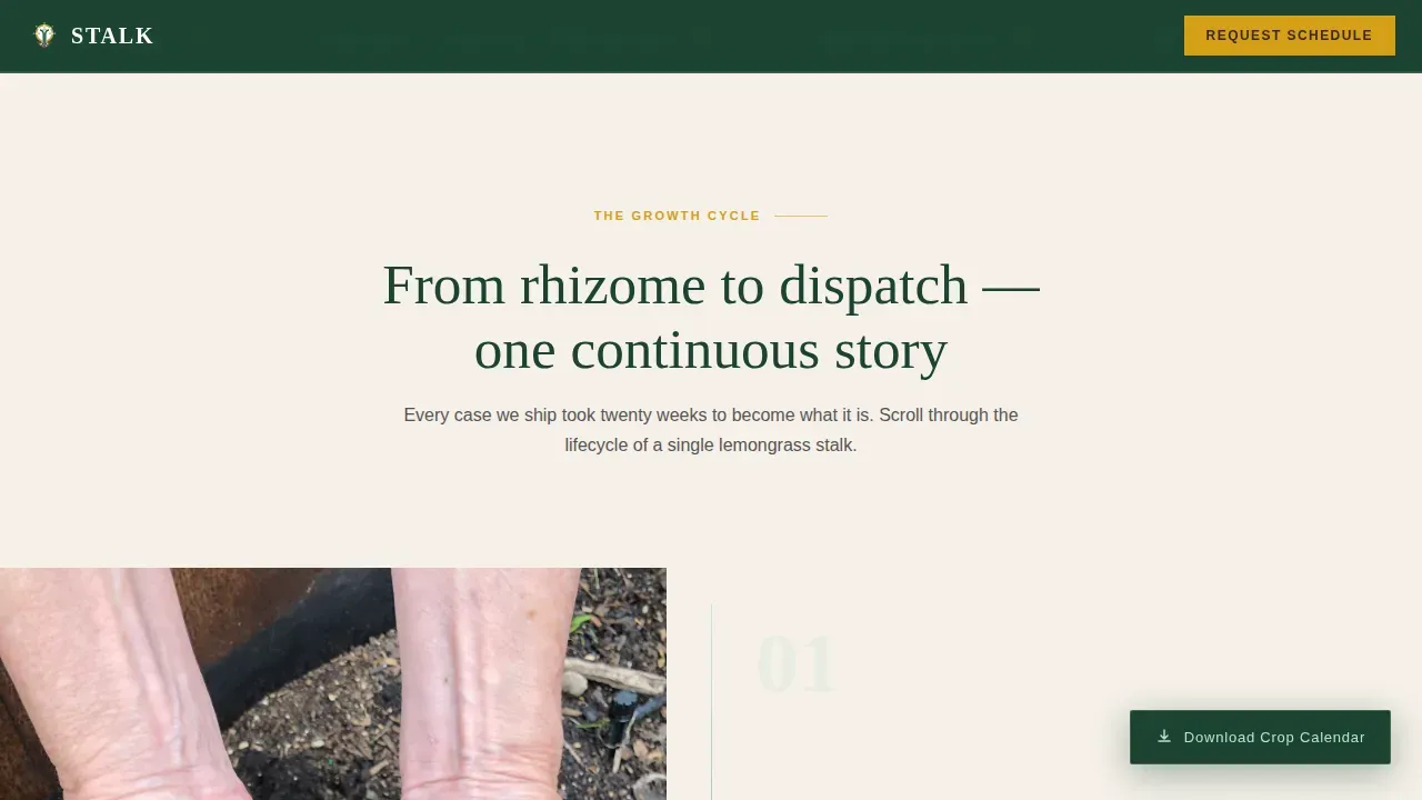 Fresh Harvest Lemongrass Farm Landing Page Template