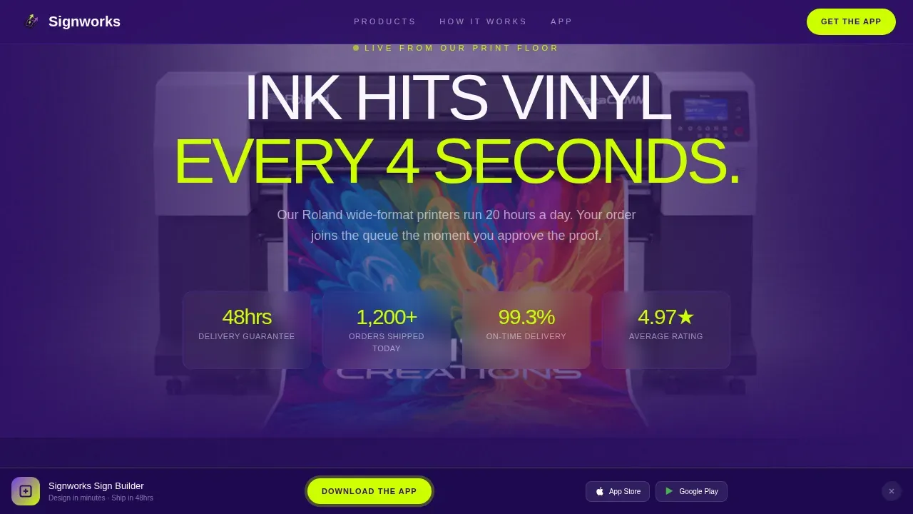 Dynamic Signage Craftsperson Landing Page Template