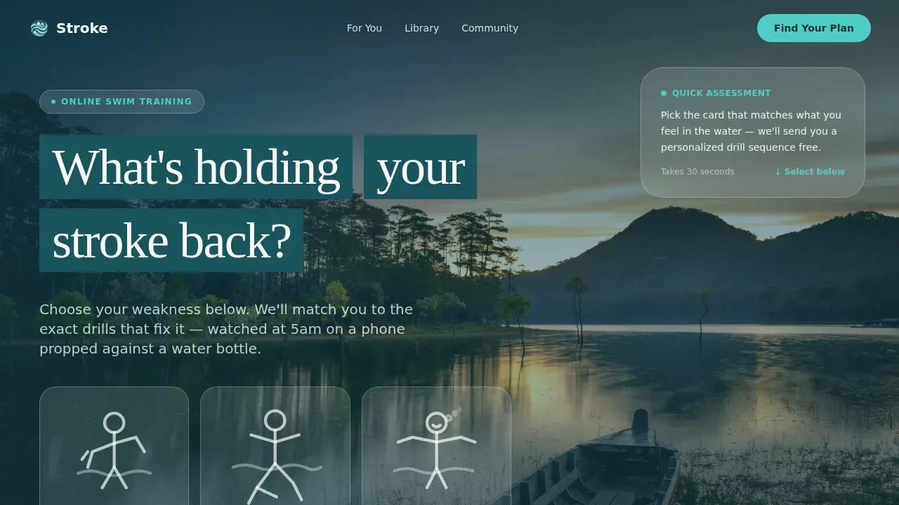 Alpine Swim Training Landing Page Template