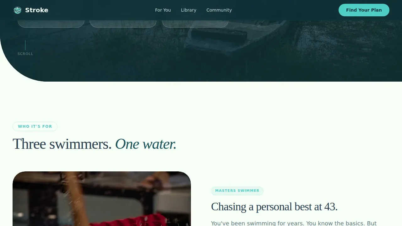 Alpine Swim Training Landing Page Template