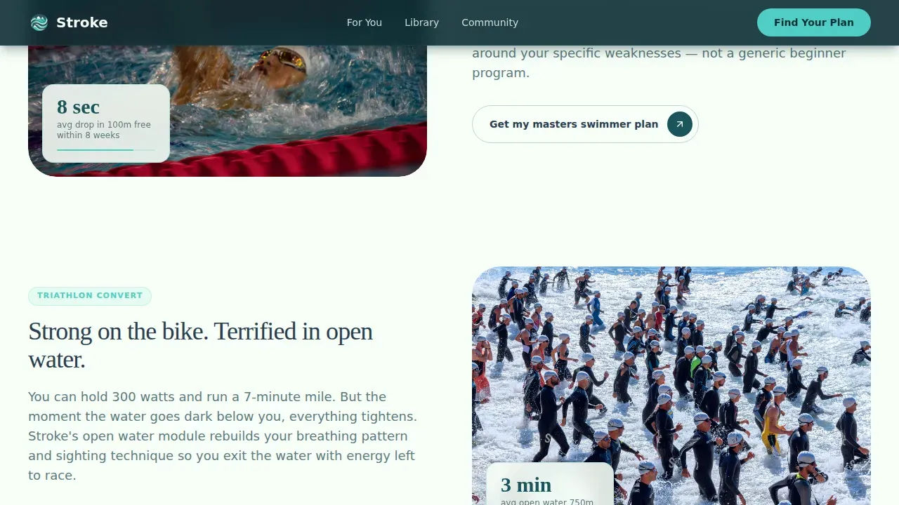 Alpine Swim Training Landing Page Template