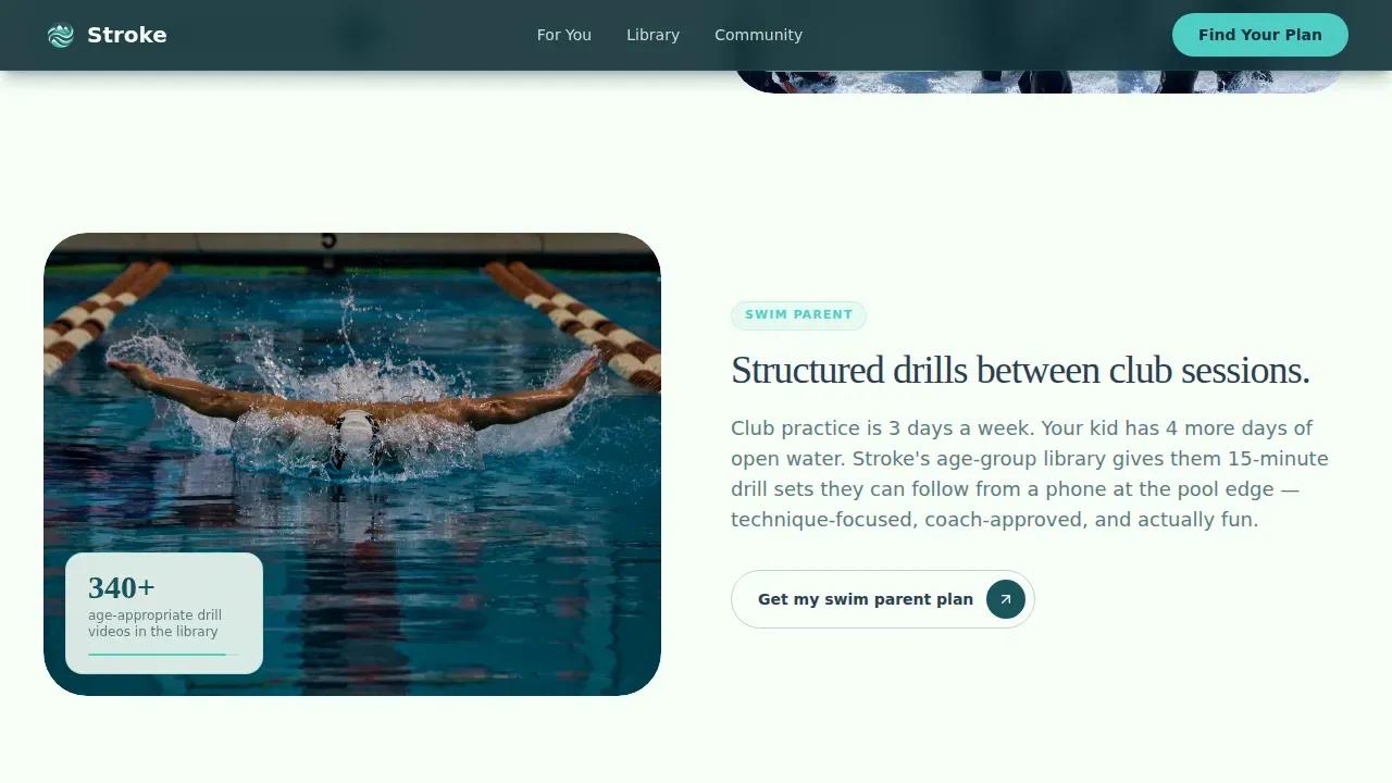 Alpine Swim Training Landing Page Template
