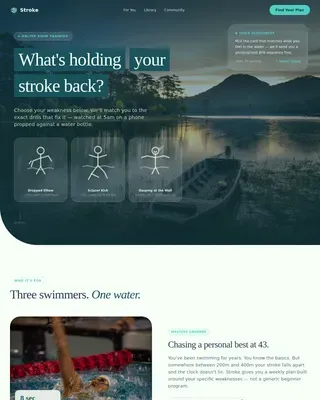 Alpine Swim Training Landing Page Template