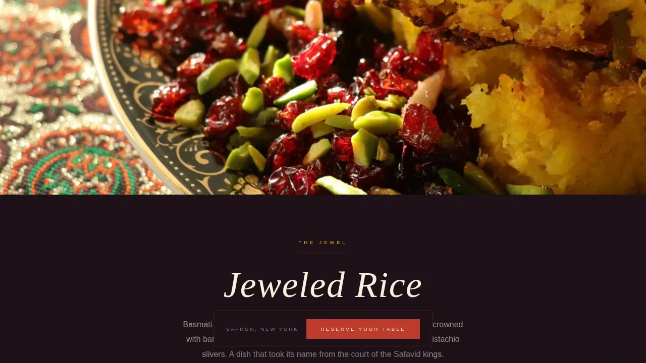 Middle Eastern Cuisine & Dining Blog Website Template