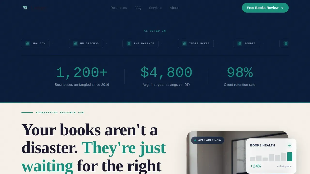 Stats-First Bookkeeper frequently asked question Resource Hub Landing Page